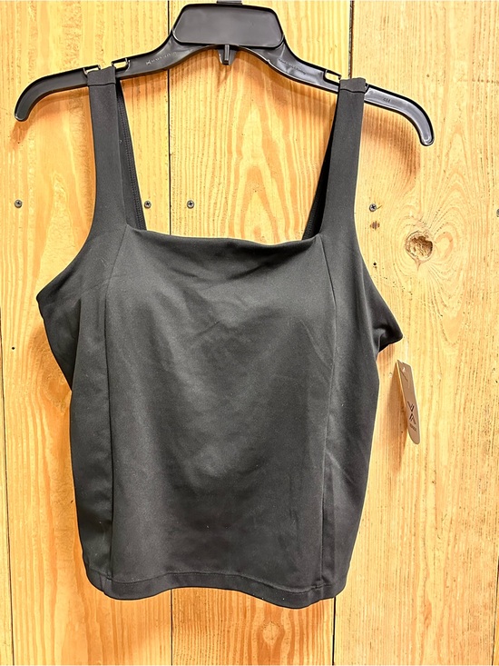 Xersion Tops - Xersion Black Square-Neck Tank - Wide Straps